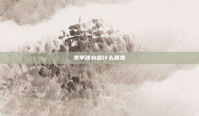 美甲建构是什么意思