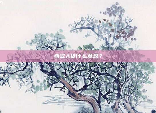 翡翠A货什么意思？
