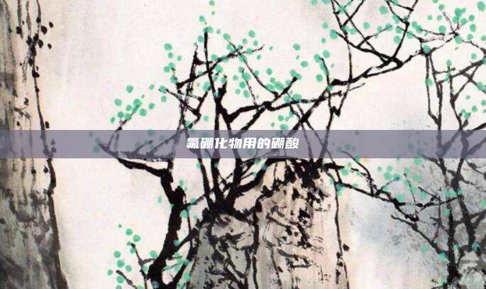 氟硼化物用的硼酸