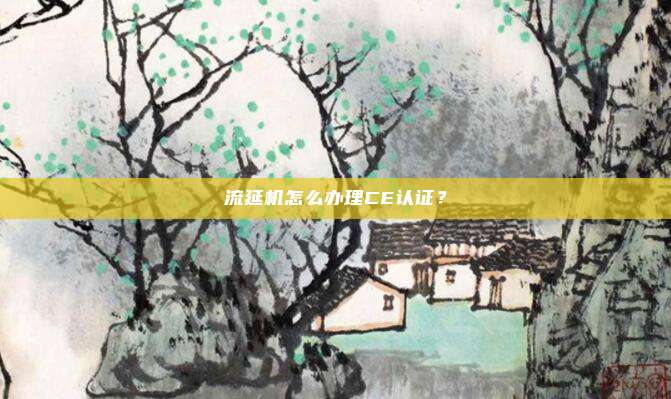 流延机怎么办理CE认证？
