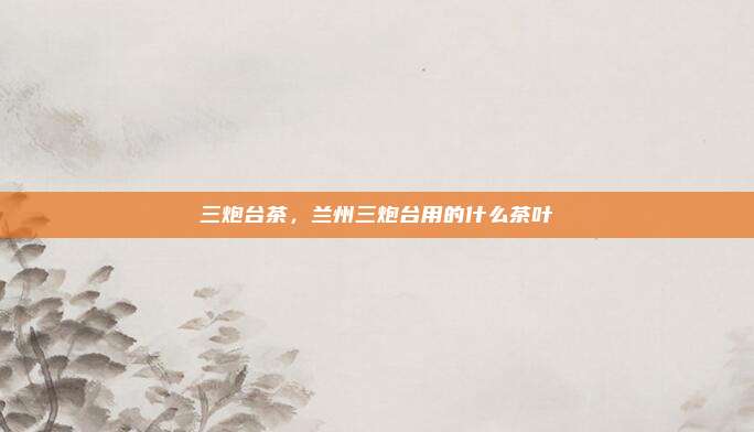 三炮台茶，兰州三炮台用的什么茶叶