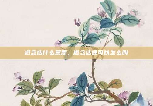 概念店什么意思，概念店还可以怎么叫