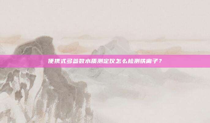 便携式多参数水质测定仪怎么检测铁离子？