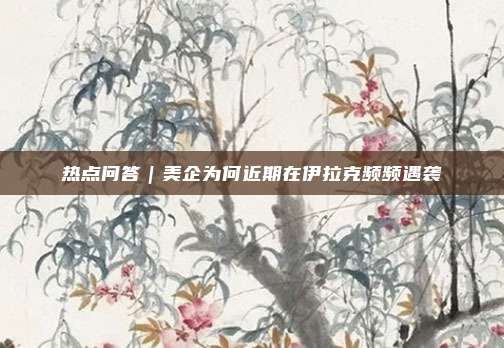 热点问答｜美企为何近期在伊拉克频频遇袭