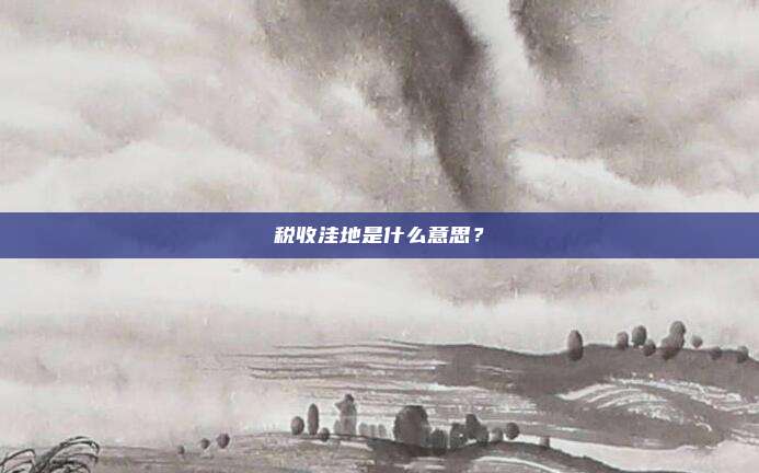 税收洼地是什么意思？
