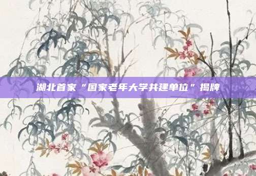 湖北首家“国家老年大学共建单位”揭牌