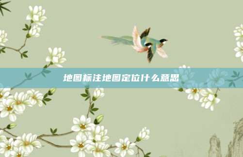地图标注地图定位什么意思