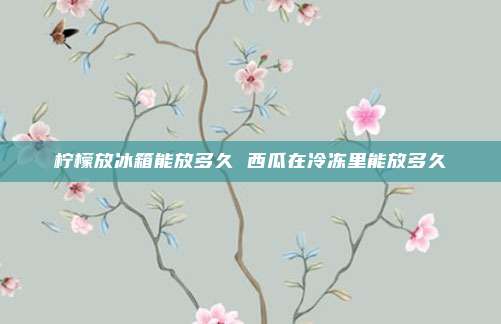 柠檬放冰箱能放多久 西瓜在冷冻里能放多久