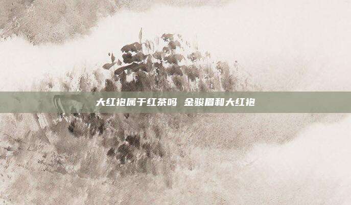 大红袍属于红茶吗 金骏眉和大红袍