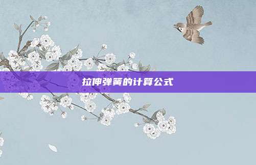 拉伸弹簧的计算公式