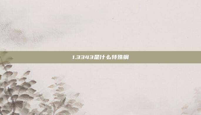 1.3343是什么特殊钢