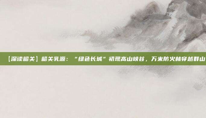 【深读韶关】韶关乳源：“绿色长城”初现高山峡谷，万米防火林穿越群山
