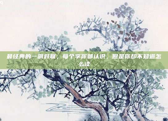 最经典的一副对联，每个字你都认识，但是你却不知道怎么读