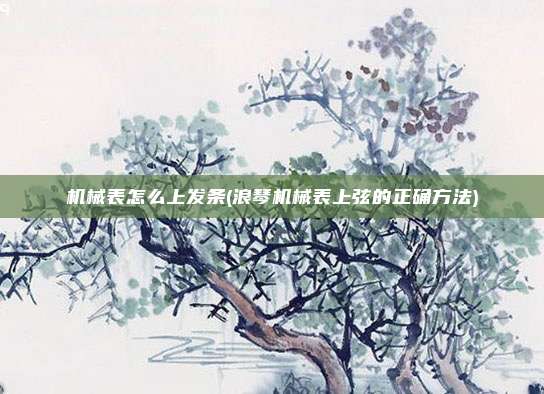 机械表怎么上发条(浪琴机械表上弦的正确方法)