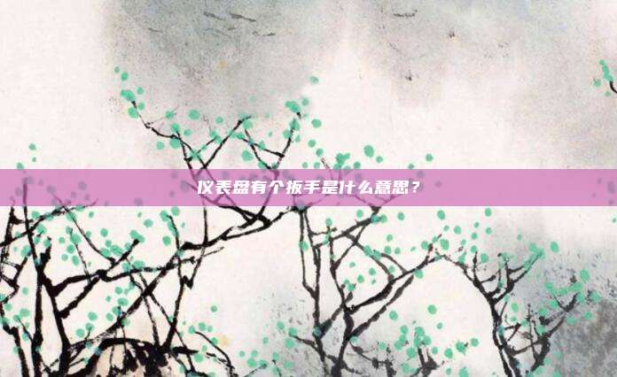 仪表盘有个扳手是什么意思？
