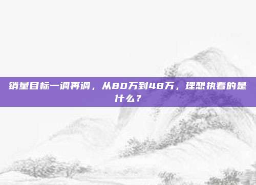 销量目标一调再调，从80万到48万，理想执着的是什么？