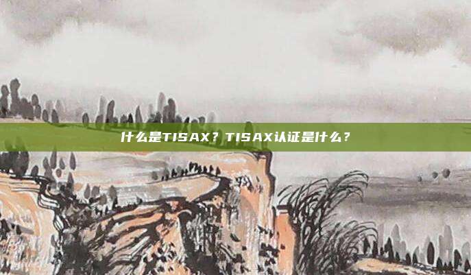 什么是TISAX？TISAX认证是什么？