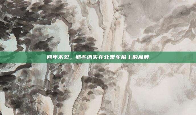 四年不见，那些消失在北京车展上的品牌