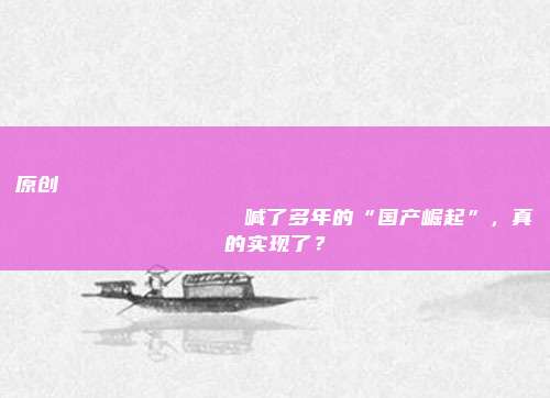 原创
                喊了多年的“国产崛起”，真的实现了？