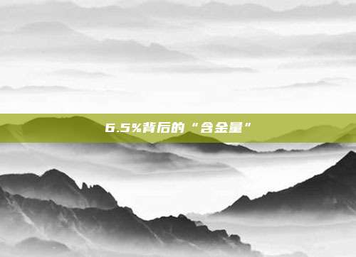 6.5%背后的“含金量”