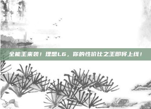 全能王来袭！理想L6，你的性价比之王即将上线！