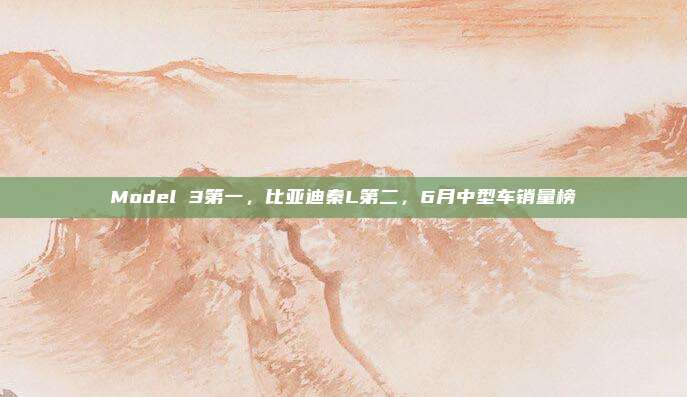 Model 3第一，比亚迪秦L第二，6月中型车销量榜