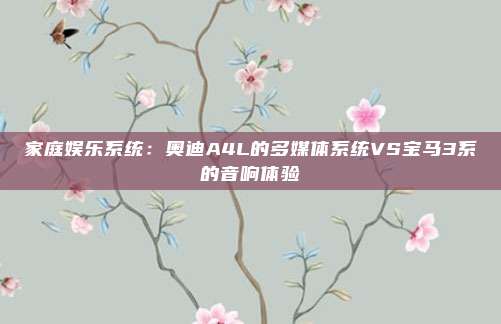 家庭娱乐系统：奥迪A4L的多媒体系统VS宝马3系的音响体验