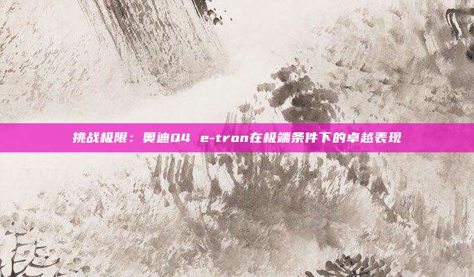 挑战极限：奥迪Q4 e-tron在极端条件下的卓越表现