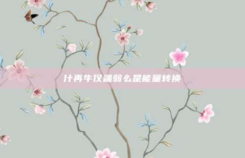 什再牛仅端弱么是能量转换