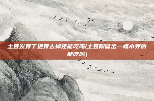 土豆发芽了把芽去掉还能吃吗(土豆刚冒出一点小芽的能吃吗)