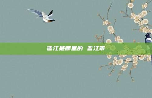 晋江是哪里的 晋江市