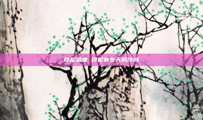印尼温度 印尼有冬天吗冷吗