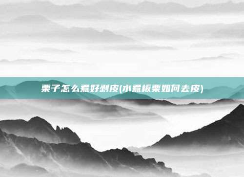 栗子怎么煮好剥皮(水煮板栗如何去皮)
