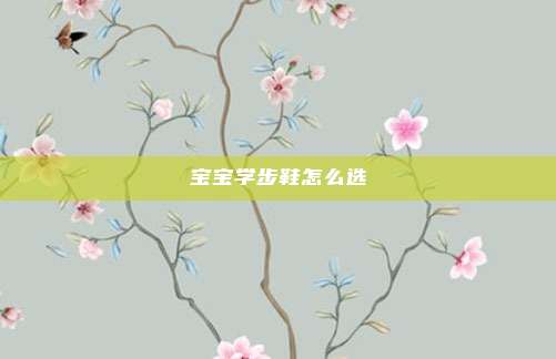 宝宝学步鞋怎么选