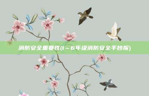 消防安全重要性(1～6年级消防安全手抄报)