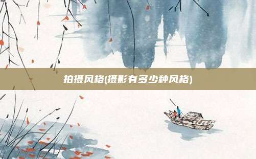 拍摄风格(摄影有多少种风格)