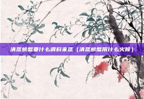 清蒸螃蟹要什么调料来蒸（清蒸螃蟹用什么火候）