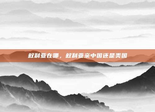 叙利亚在哪，叙利亚亲中国还是美国