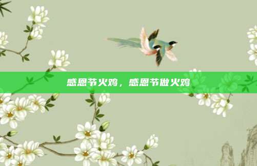 感恩节火鸡，感恩节做火鸡