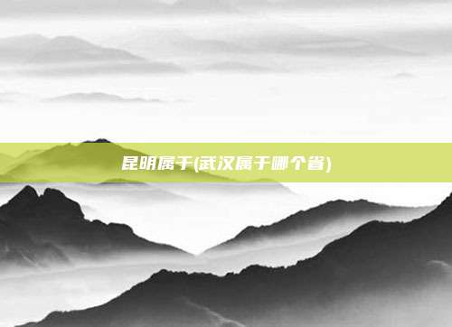 昆明属于(武汉属于哪个省)