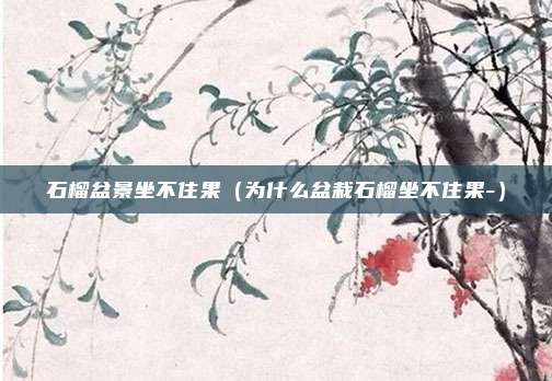 石榴盆景坐不住果（为什么盆栽石榴坐不住果-）