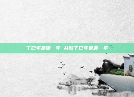 丁巳年是哪一年 共和丁巳年是哪一年
