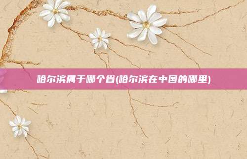 哈尔滨属于哪个省(哈尔滨在中国的哪里)