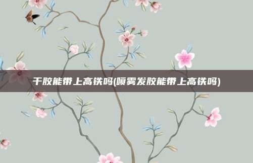 干胶能带上高铁吗(喷雾发胶能带上高铁吗)