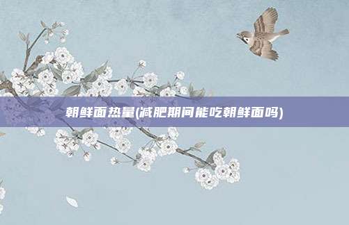朝鲜面热量(减肥期间能吃朝鲜面吗)
