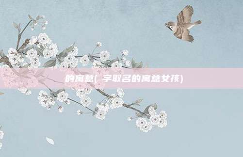 喆的寓意(喆字取名的寓意女孩)