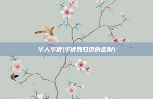 华人华侨(华侨和归侨的区别)