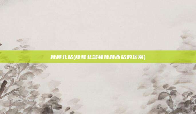 桂林北站(桂林北站和桂林西站的区别)
