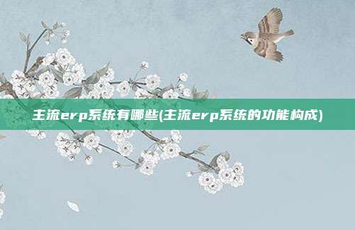 主流erp系统有哪些(主流erp系统的功能构成)