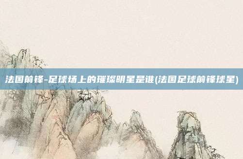 法国前锋-足球场上的璀璨明星是谁(法国足球前锋球星)